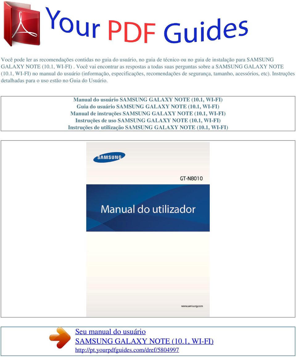 1, WI-FI) no manual do usuário (informação, especificações, recomendações de segurança, tamanho, acessórios, etc).