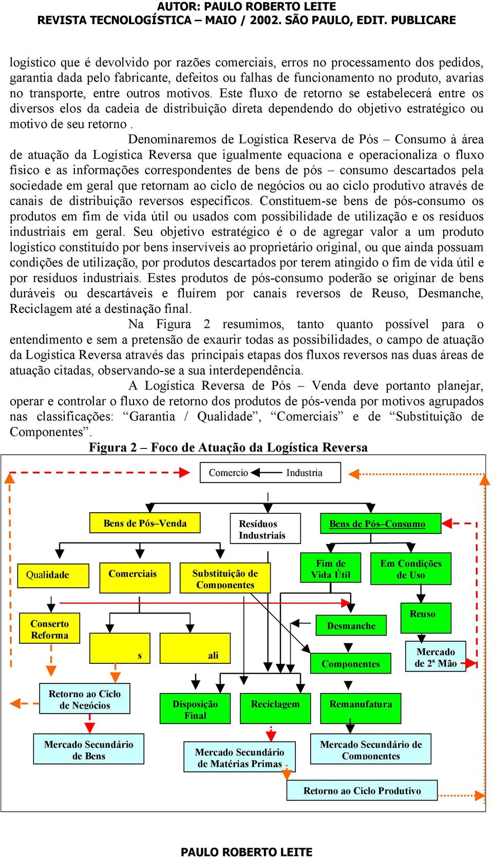 Denominaremos de Logística Reserva de Pós Consumo à área de atuação da Logística Reversa que igualmente equaciona e operacionaliza o fluxo físico e as informações correspondentes de bens de pós