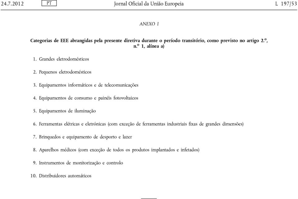 Equipamentos de consumo e painéis fotovoltaicos 5. Equipamentos de iluminação 6.