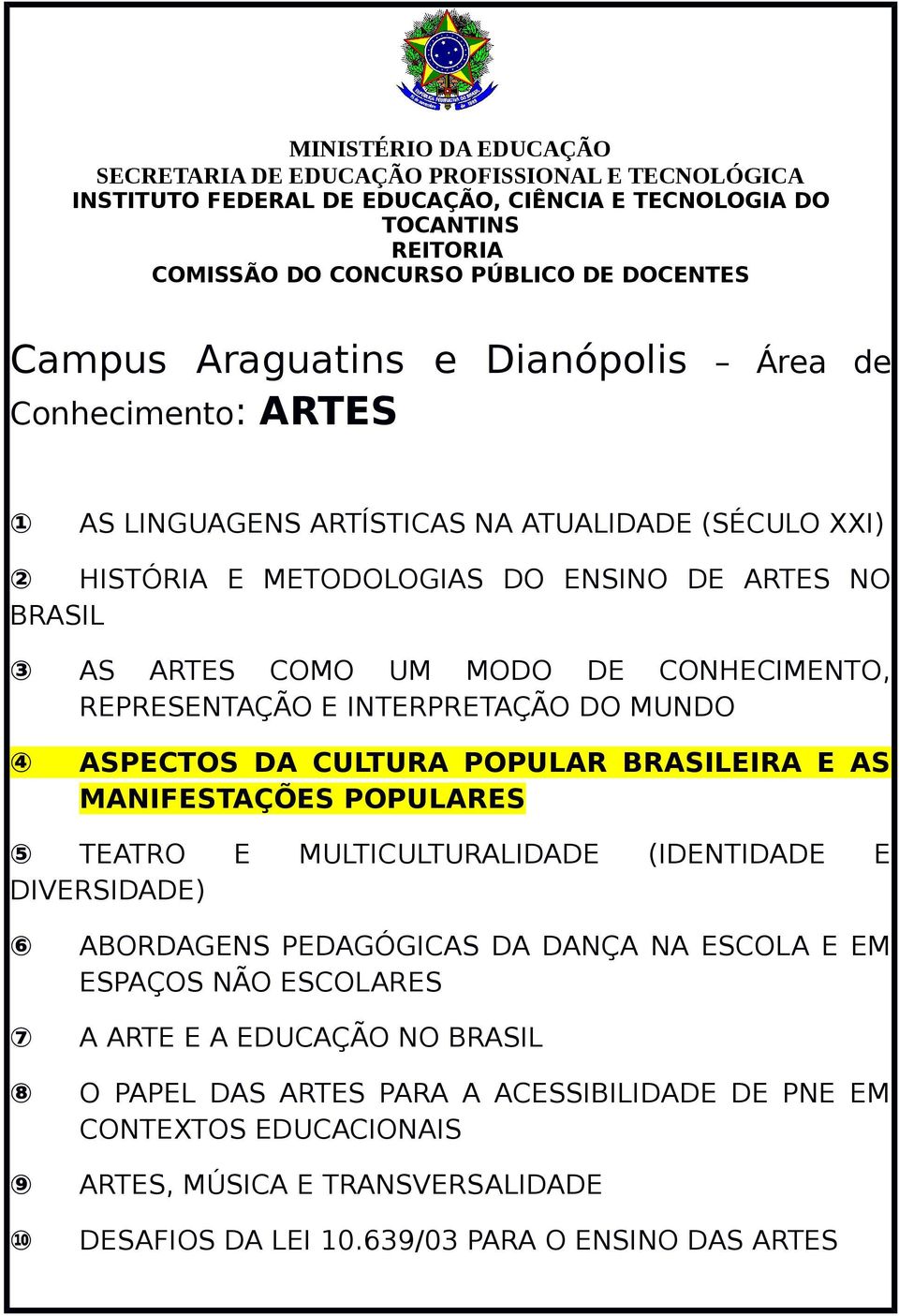 POPULARES TEATRO E MULTICULTURALIDADE (IDENTIDADE E DIVERSIDADE) ABORDAGENS PEDAGÓGICAS DA DANÇA NA ESCOLA E EM ESPAÇOS NÃO ESCOLARES A ARTE E A