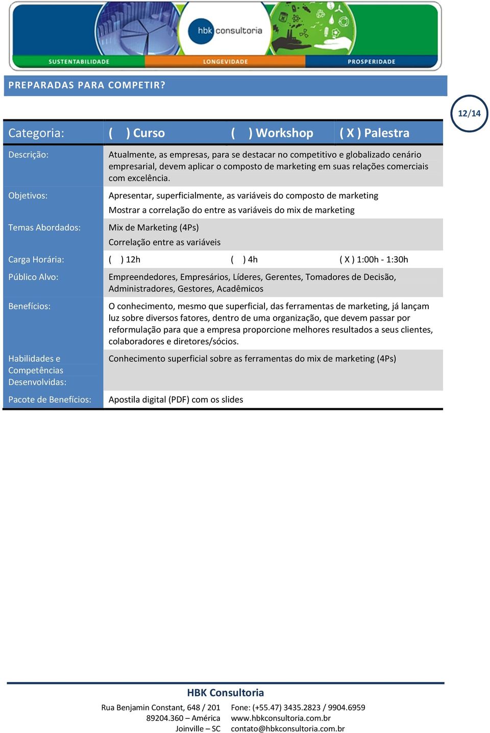 Apresentar, superficialmente, as variáveis do composto de marketing Mostrar a correlação do entre as variáveis do mix de marketing Mix de Marketing (4Ps) Correlação entre as variáveis Pacote de