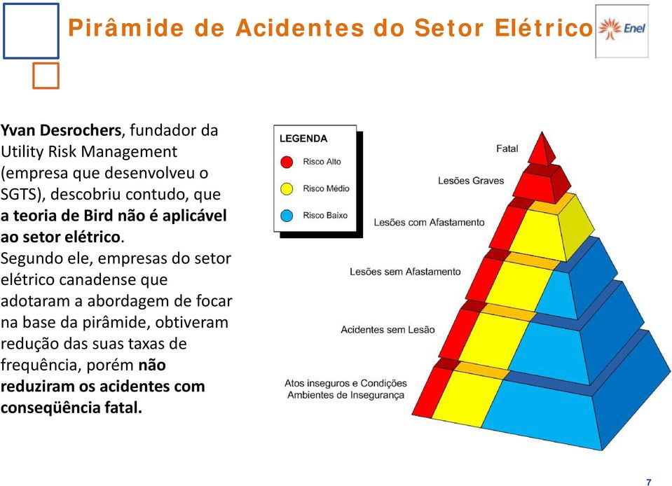 Segundo ele, empresas do setor elétrico canadense que adotaram a abordagem de focar na base da