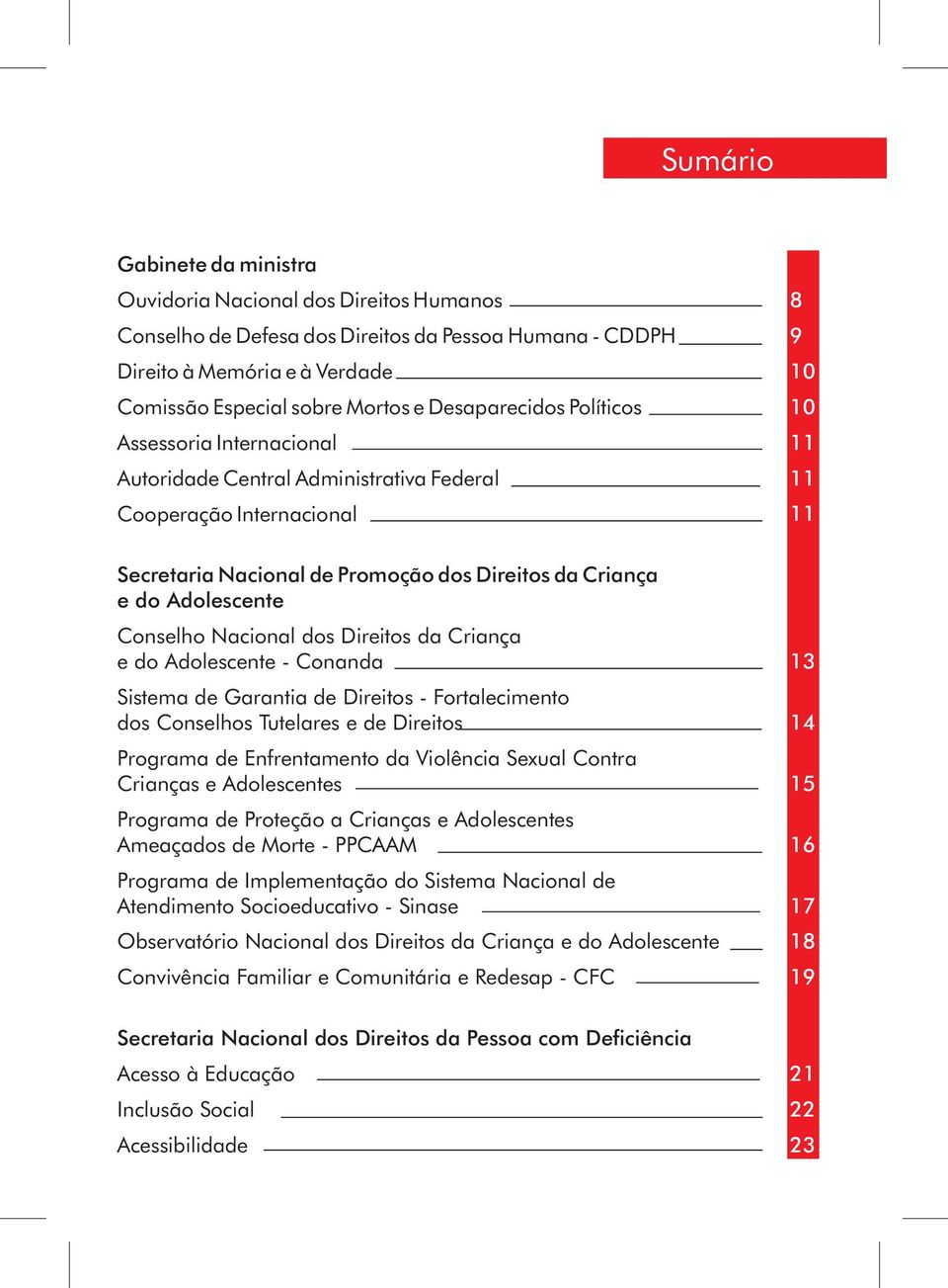 Adolescente Conselho Nacional dos Direitos da Criança e do Adolescente - Conanda Sistema de Garantia de Direitos - Fortalecimento dos Conselhos Tutelares e de Direitos Programa de Enfrentamento da