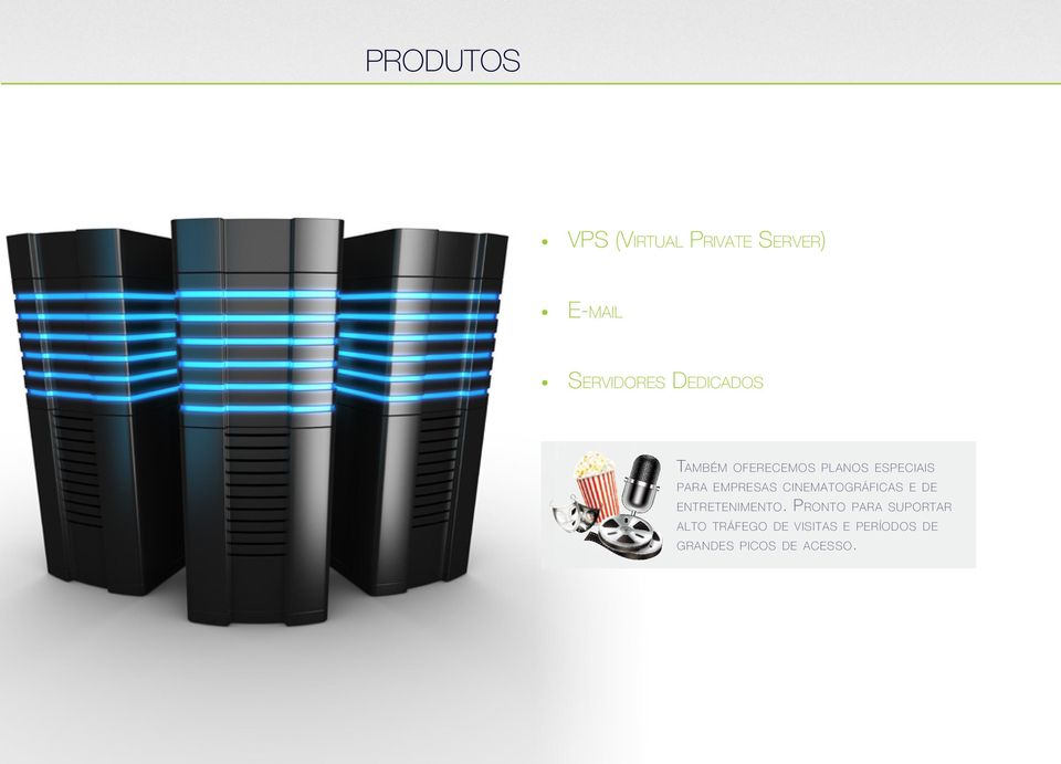 cinematográficas e de entretenimento.