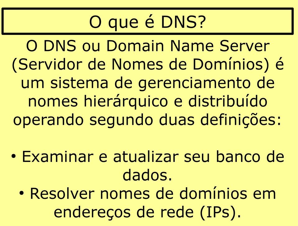 sistema de gerenciamento de nomes hierárquico e distribuído