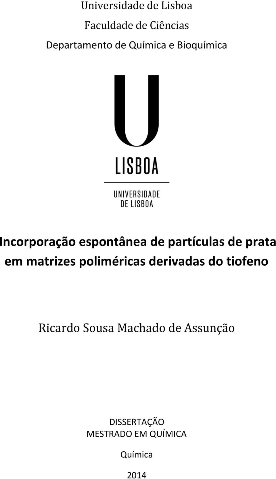 prata em matrizes poliméricas derivadas do tiofeno Ricardo