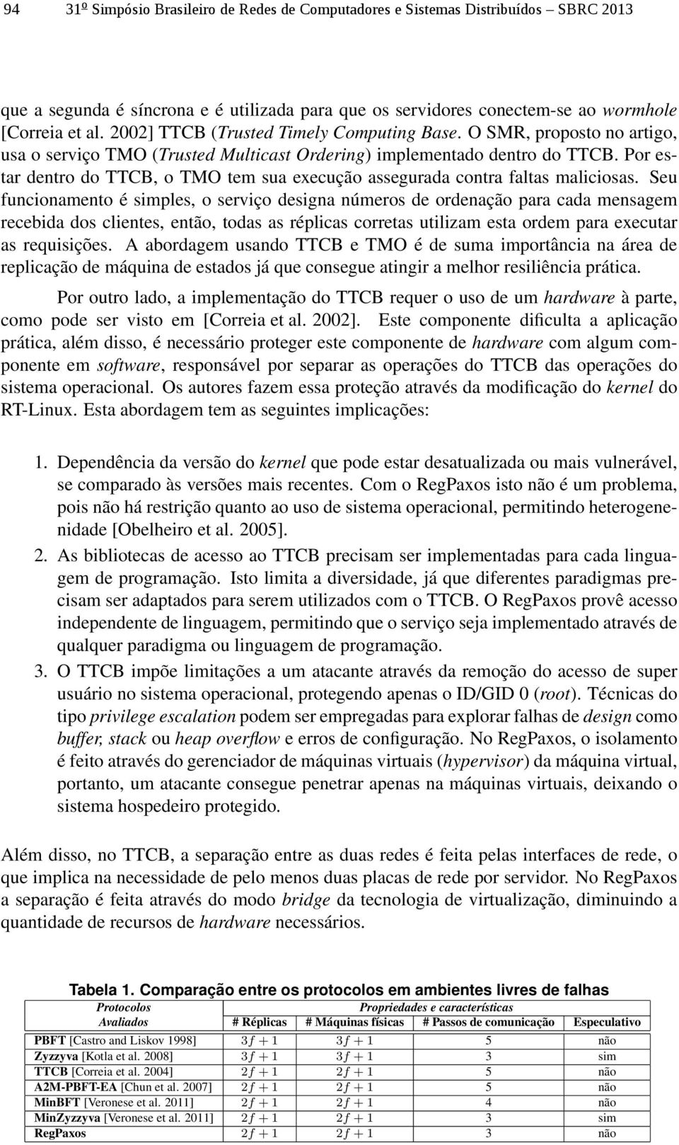 Por estar dentro do TTCB, o TMO tem sua execução assegurada contra faltas maliciosas.