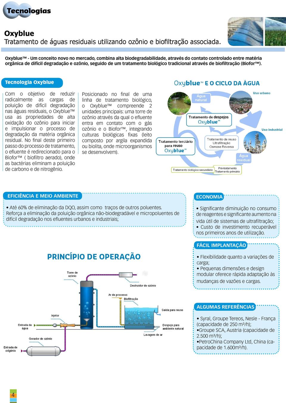 tradicional através de biofiltração (Biofor ).