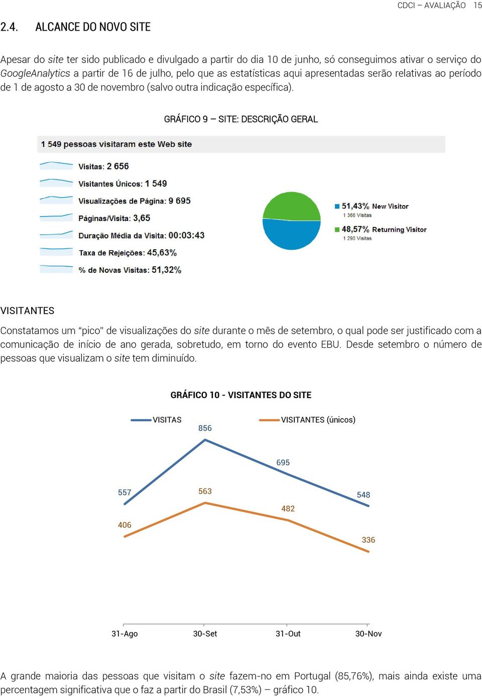 aqui apresentadas serão relativas ao período de 1 de agosto a 30 de novembro (salvo outra indicação específica).