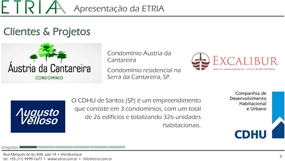 O CDHU de Santos (SP) é um empreendimento que consiste em 3