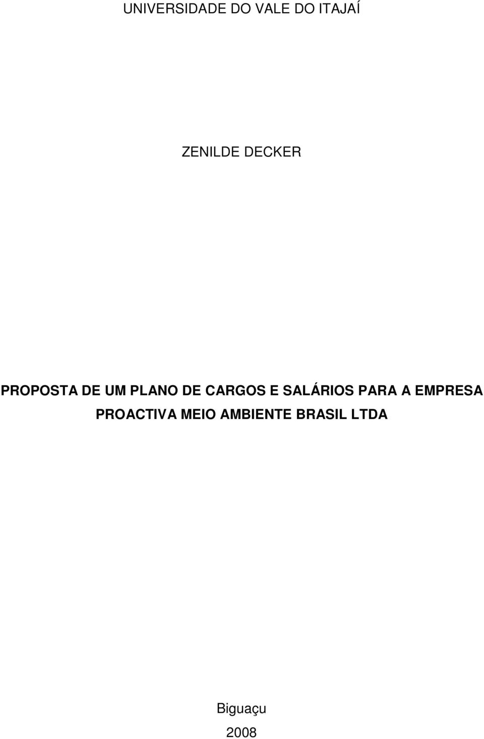 DE CARGOS E SALÁRIOS PARA A EMPRESA