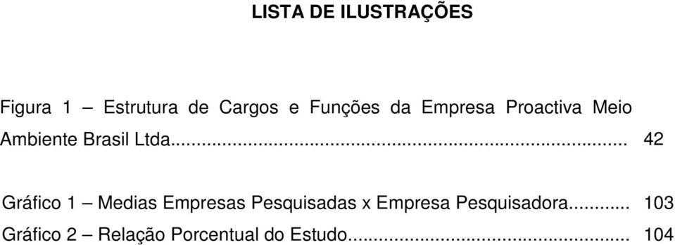 .. 42 Gráfico 1 Medias Empresas Pesquisadas x Empresa