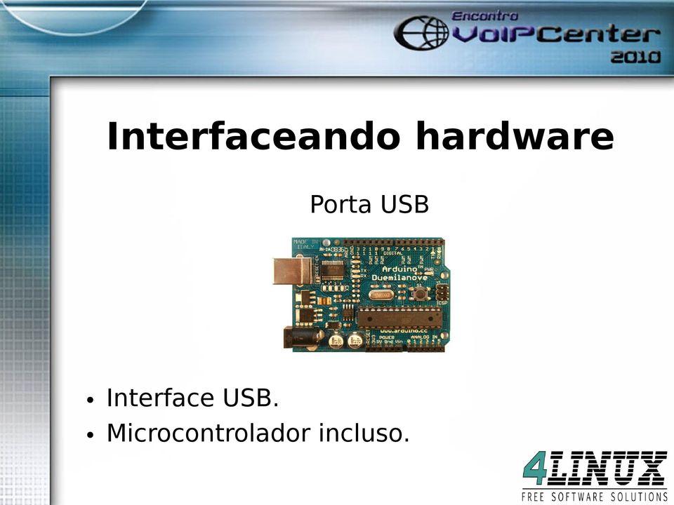 Interface USB.