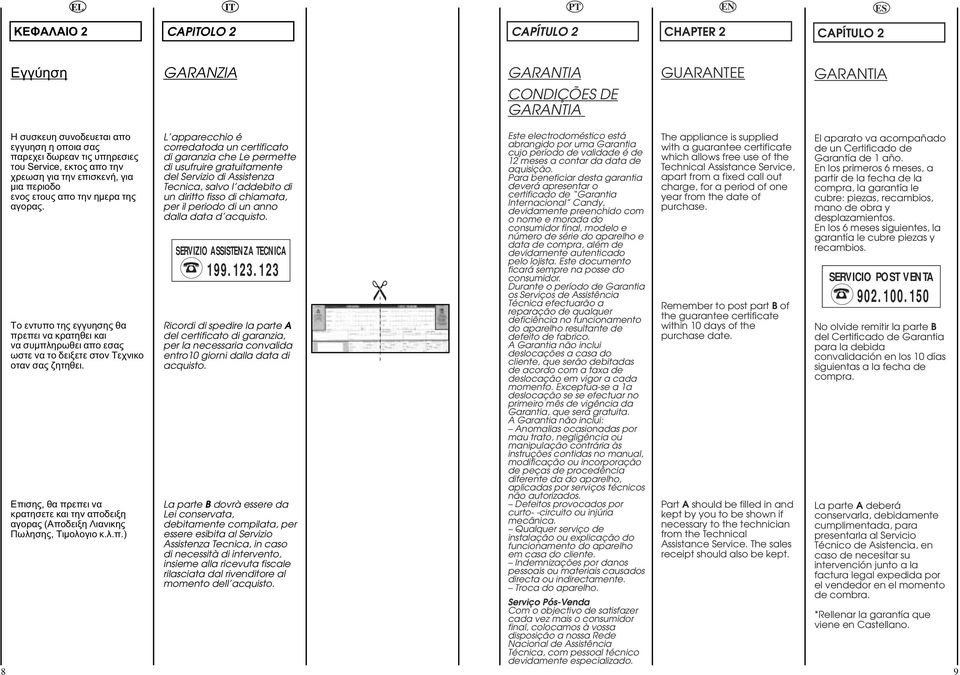 Tο εντυπο της εγγυησης θα πρεπει να κρατηθει και να συμπληρωθει απο εσας ωστε να το δειξετε στον Tεχνικο οταν σας ζητηθει.