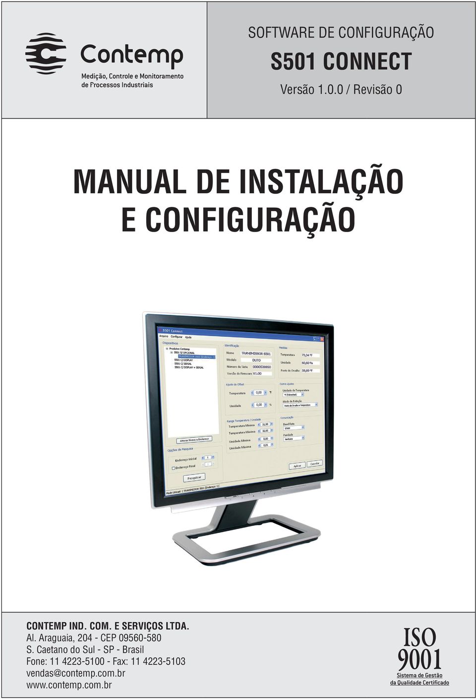 0 / Revisão 0 MANUAL DE INSTALAÇÃO E CONFIGURAÇÃO CONTEMP IND. COM.