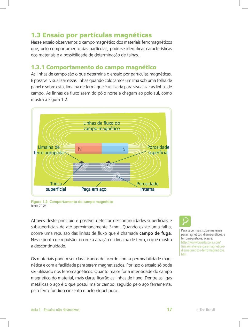 É possível visualizar essas linhas quando colocamos um ímã sob uma folha de papel e sobre esta, limalha de ferro, que é utilizada para visualizar as linhas de campo.