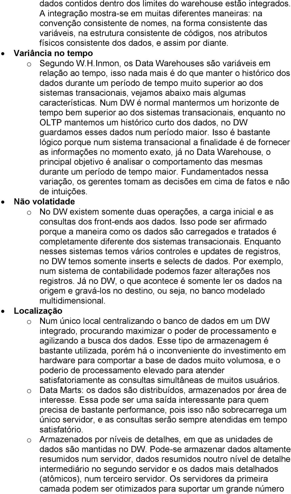 dados, e assim por diante. Variância no tempo o Segundo W.H.