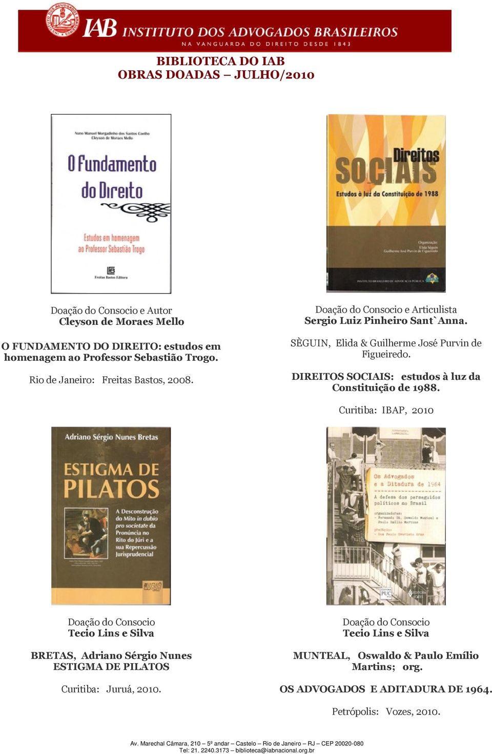 DIREITOS SOCIAIS: estudos à luz da Constituição de 1988.