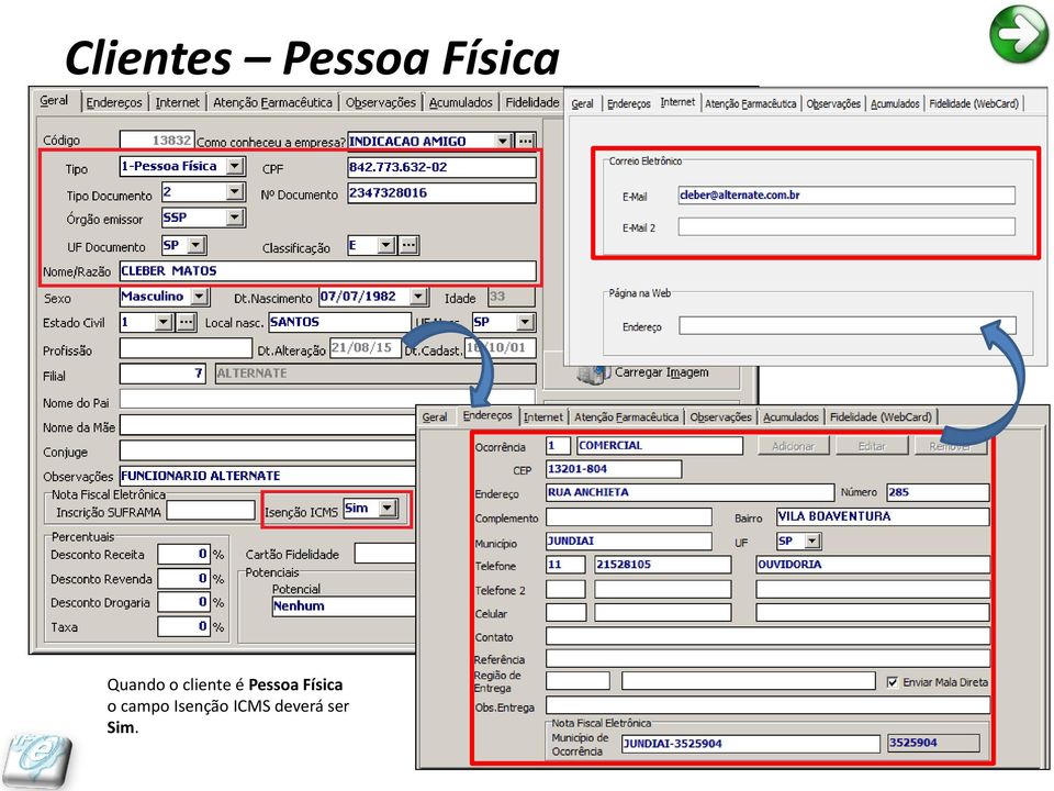 Pessoa Física o campo