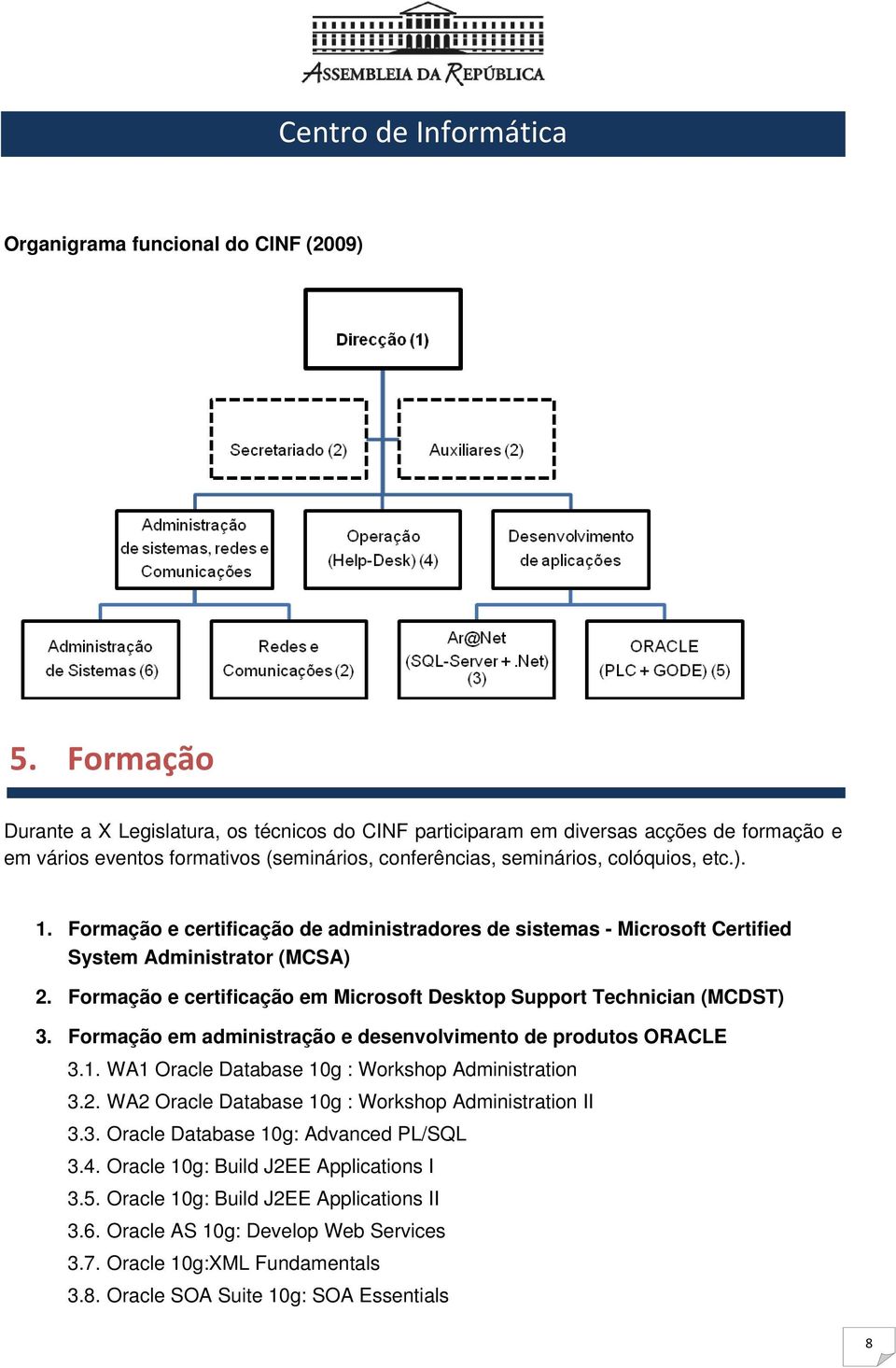 Formação e certificação de administradores de sistemas - Microsoft Certified System Administrator (MCSA) 2. Formação e certificação em Microsoft Desktop Support Technician (MCDST) 3.