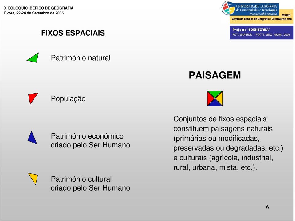 espaciais constituem paisagens naturais (primárias ou modificadas, preservadas ou