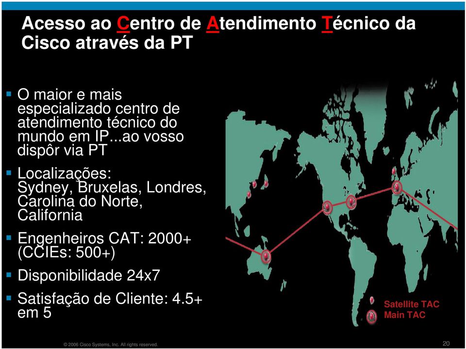 ..ao vosso dispôr via PT Localizações: Sydney, Bruxelas, Londres, Carolina do Norte, California