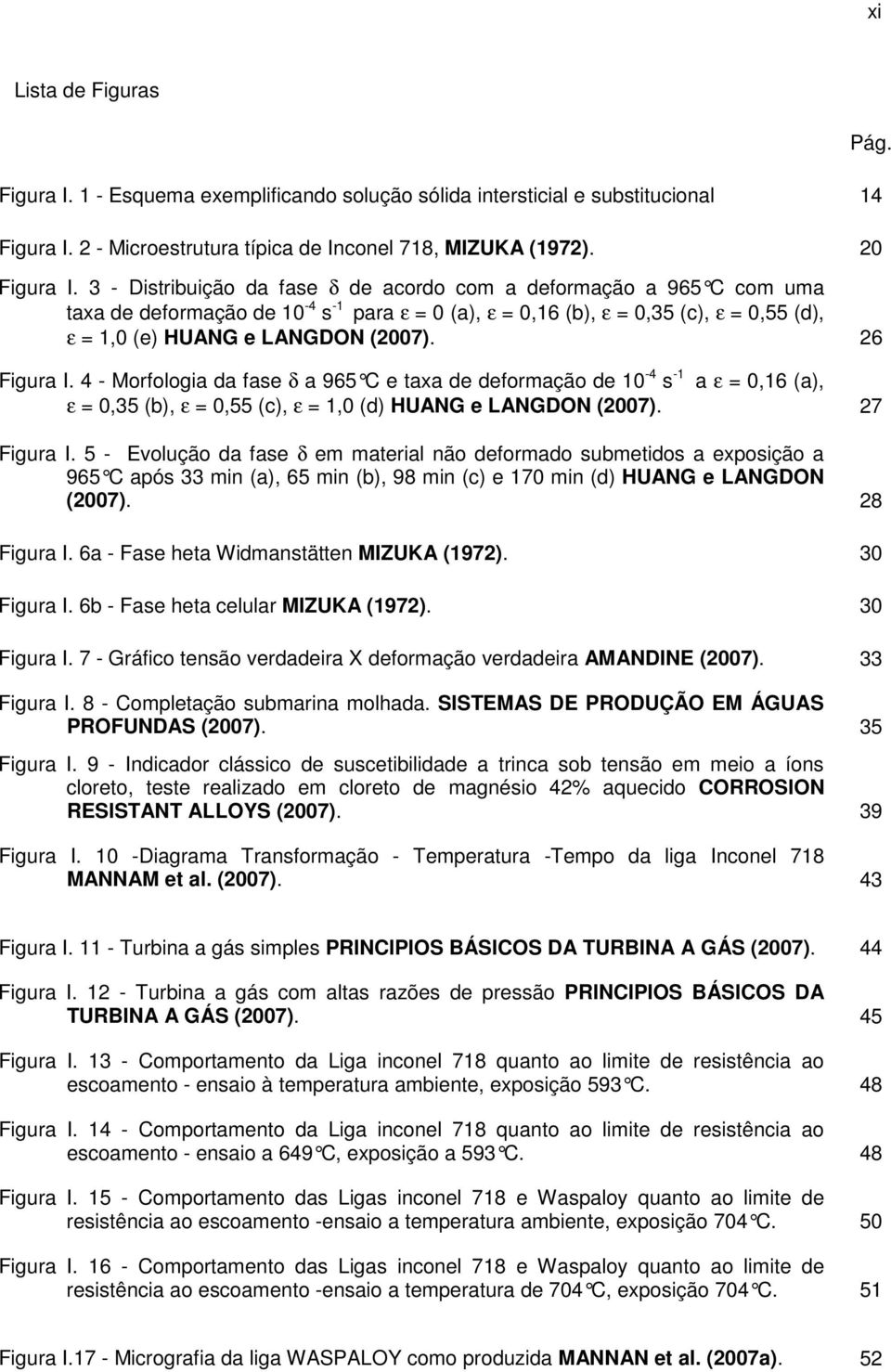 26 Figura I. 4 - Morfologia da fase δ a 965 C e taxa de deformação de 10-4 s -1 a ε = 0,16 (a), ε = 0,35 (b), ε = 0,55 (c), ε = 1,0 (d) HUANG e LANGDON (2007). 27 Figura I.