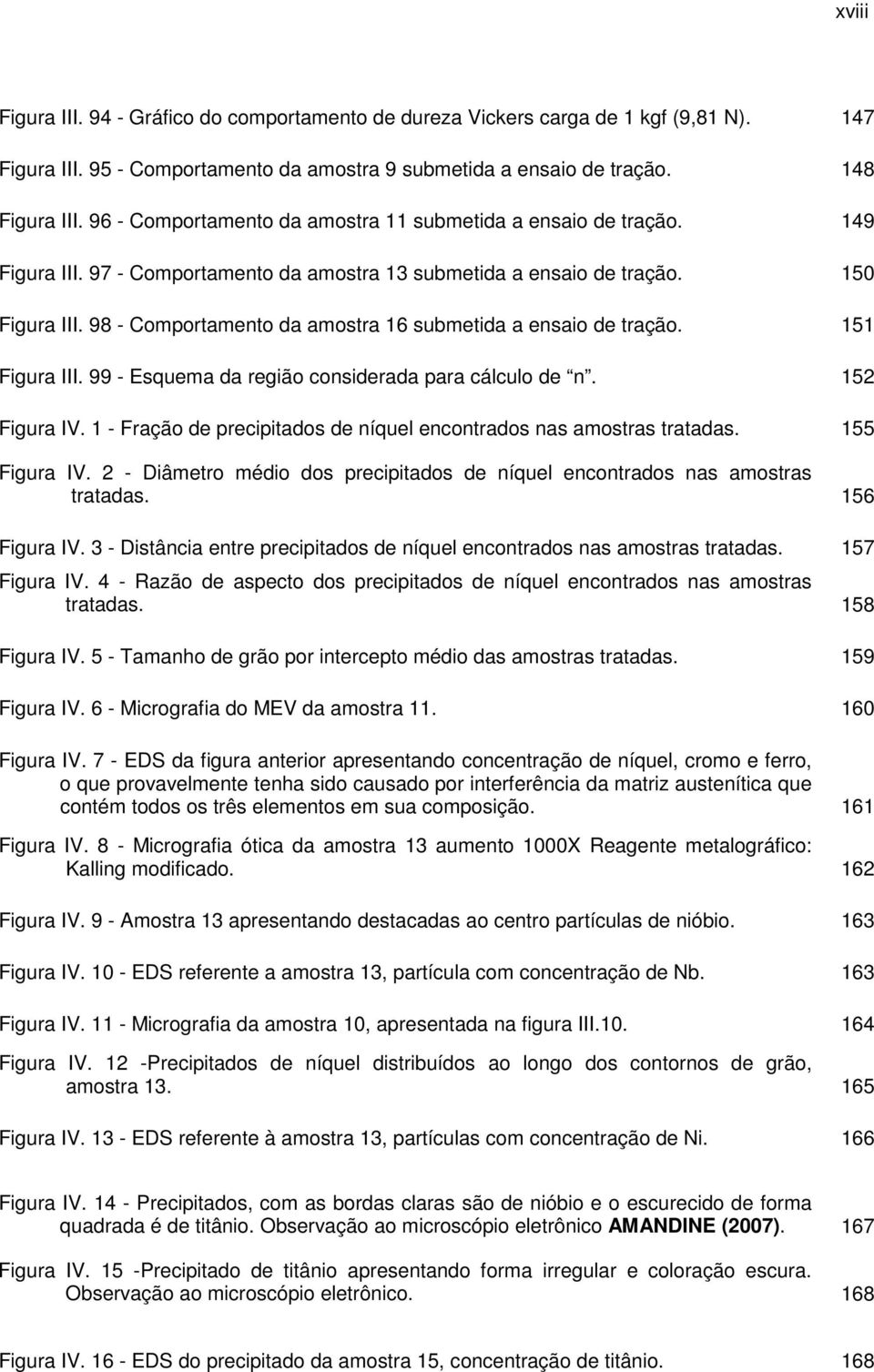 98 - Comportamento da amostra 16 submetida a ensaio de tração. 151 Figura III. 99 - Esquema da região considerada para cálculo de n. 152 Figura IV.