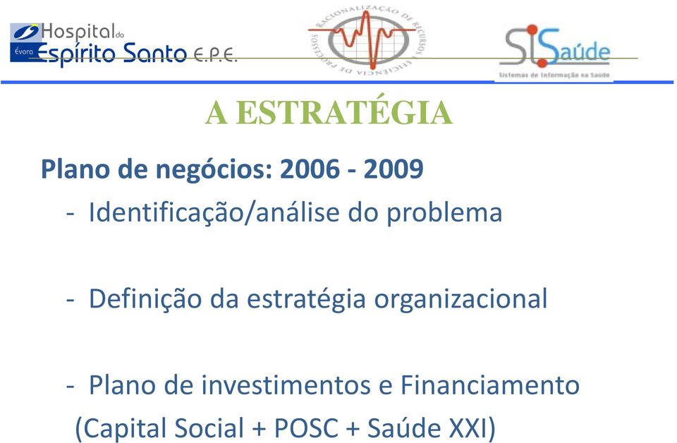 estratégia organizacional Plano de