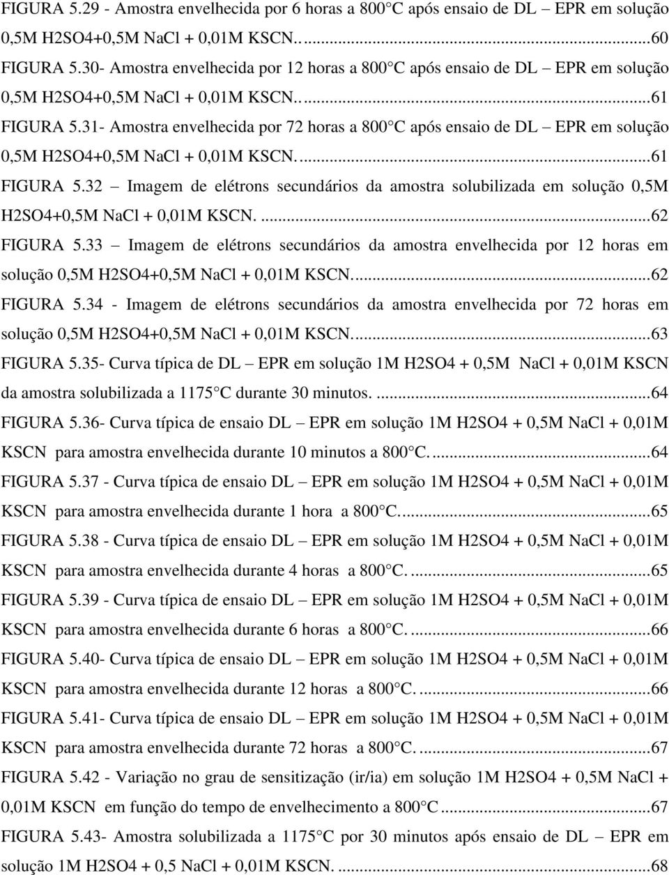 31- Amostra envelhecida por 72 horas a 800 C após ensaio de DL EPR em solução 0,5M H2SO4+0,5M NaCl + 0,01M KSCN.... 61 FIGURA 5.