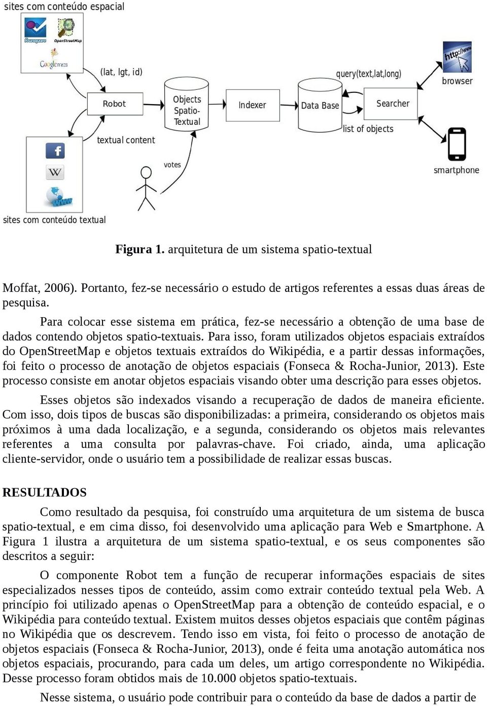 Para isso, foram utilizados objetos espaciais extraídos do OpenStreetMap e objetos textuais extraídos do Wikipédia, e a partir dessas informações, foi feito o processo de anotação de objetos