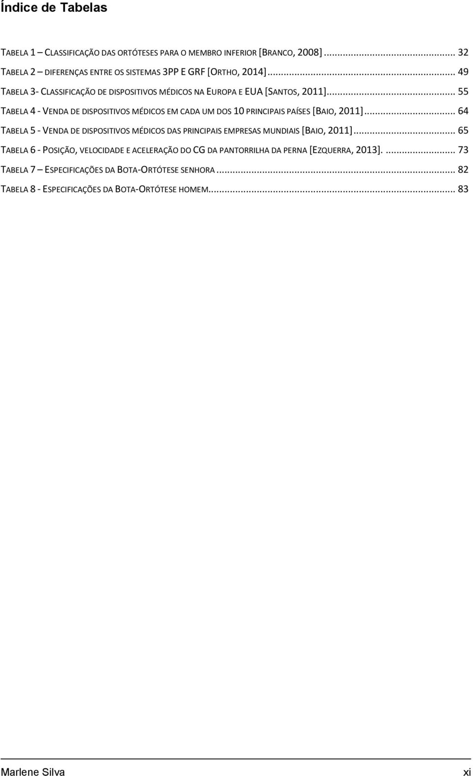 .. 55 TABELA 4 - VENDA DE DISPOSITIVOS MÉDICOS EM CADA UM DOS 10 PRINCIPAIS PAÍSES [BAIO, 2011].