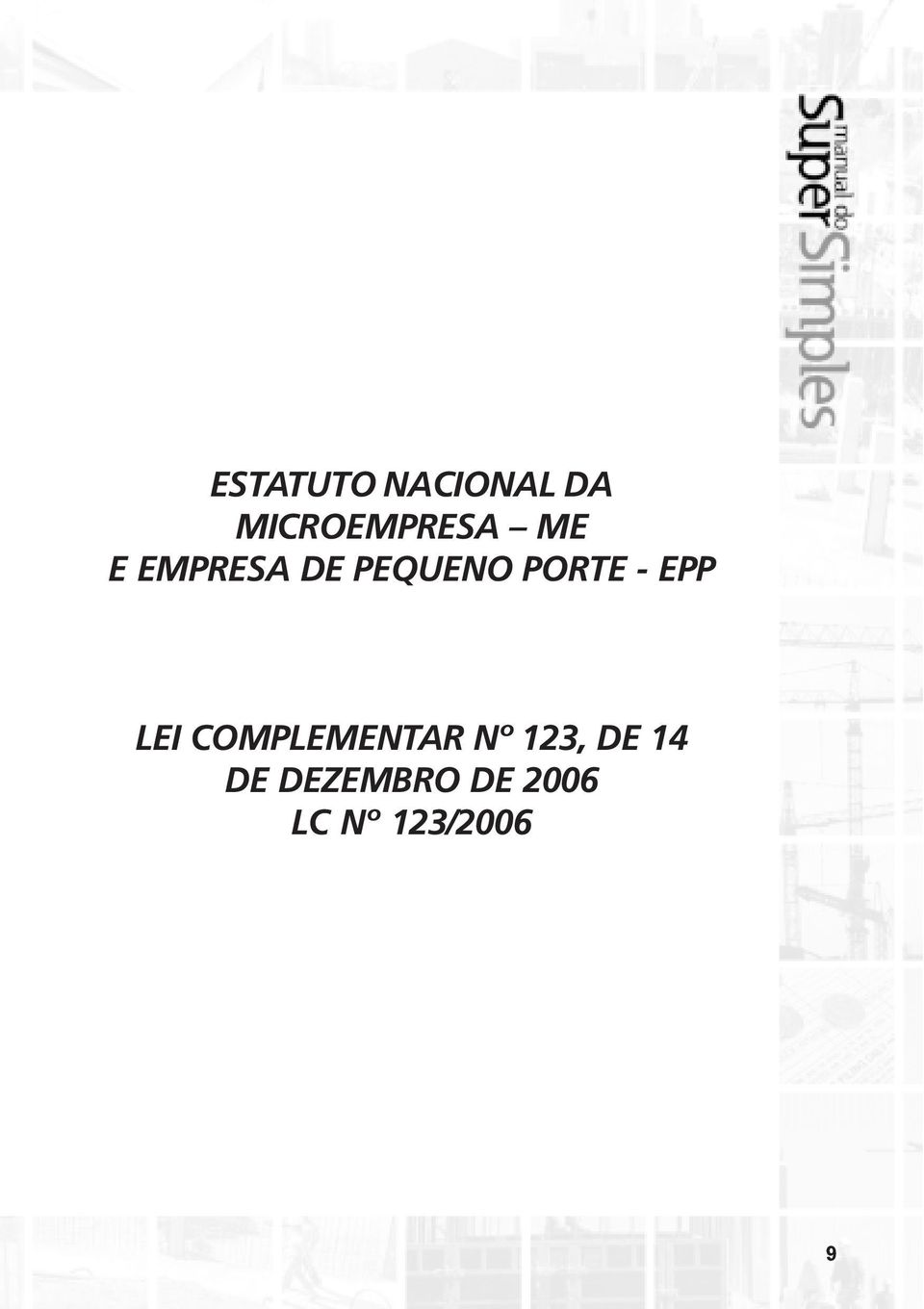 EPP LEI COMPLEMENTAR Nº 123, DE 14