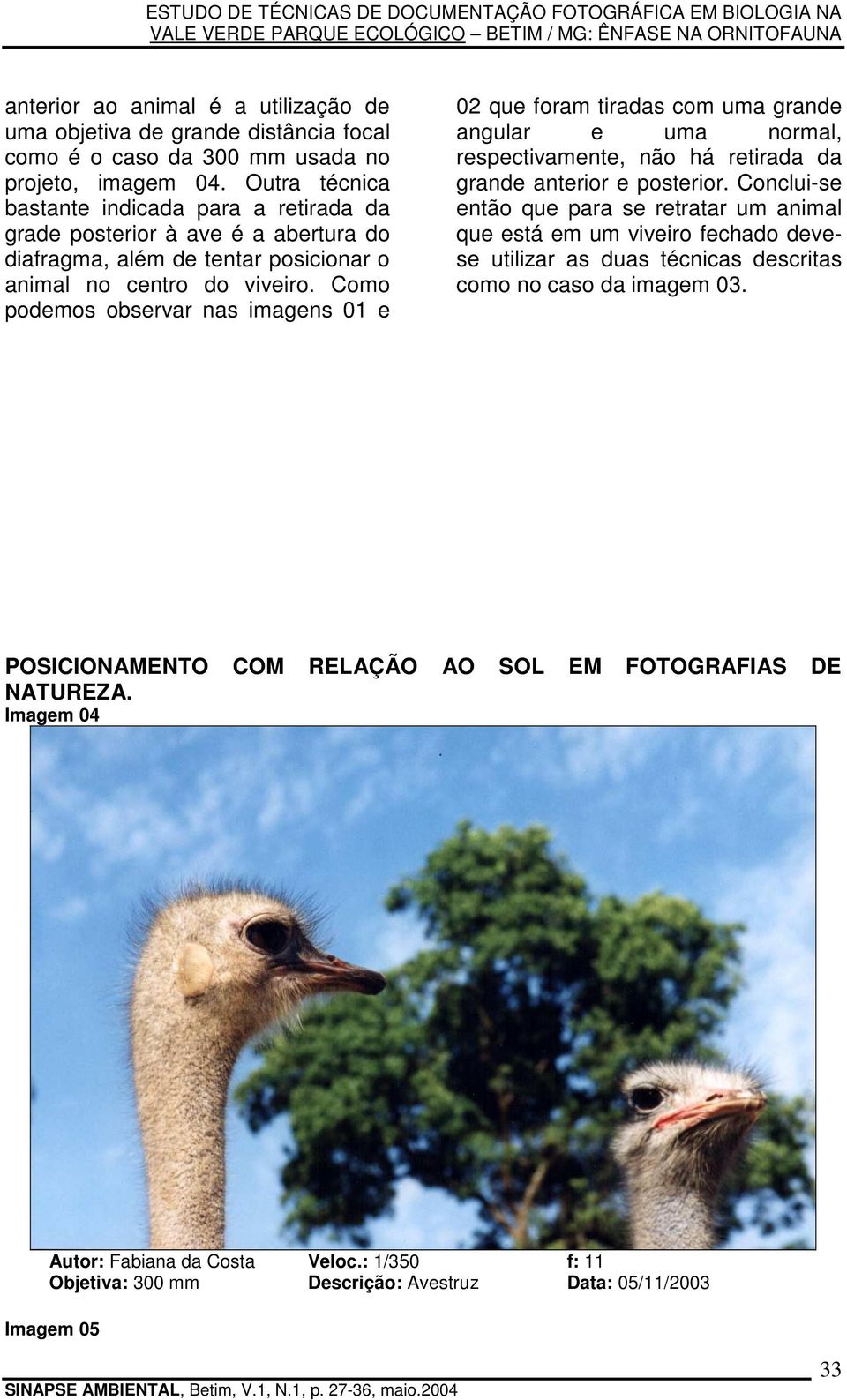 Como podemos observar nas imagens 01 e 02 que foram tiradas com uma grande angular e uma normal, respectivamente, não há retirada da grande anterior e posterior.