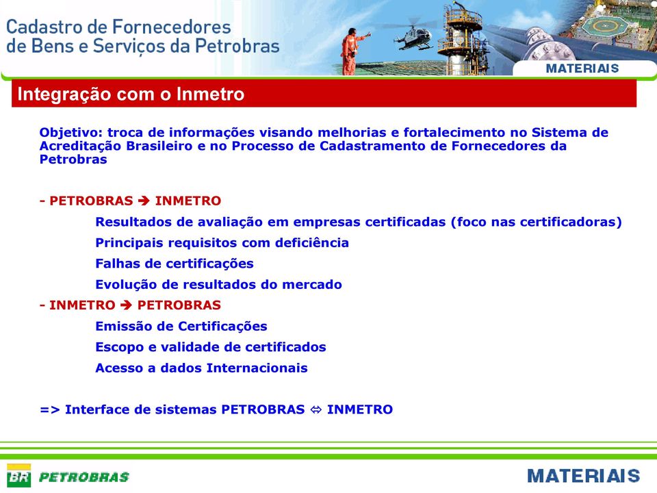 nas certificadoras) Principais requisitos com deficiência Falhas de certificações Evolução de resultados do mercado - INMETRO