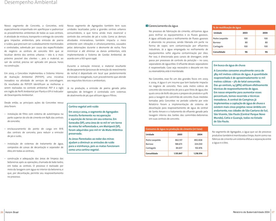 especificidades do negócio: as centrais de concreto têm que se localizar dentro dos centros urbanos isto é, o mais próximo possível dos clientes, pois o material, ao sair da central, precisa ser