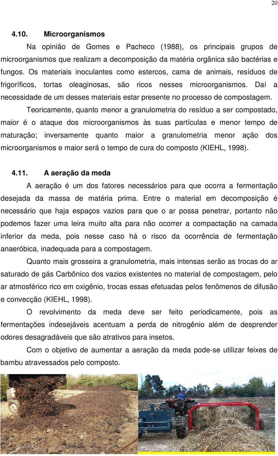 Daí a necessidade de um desses materiais estar presente no processo de compostagem.