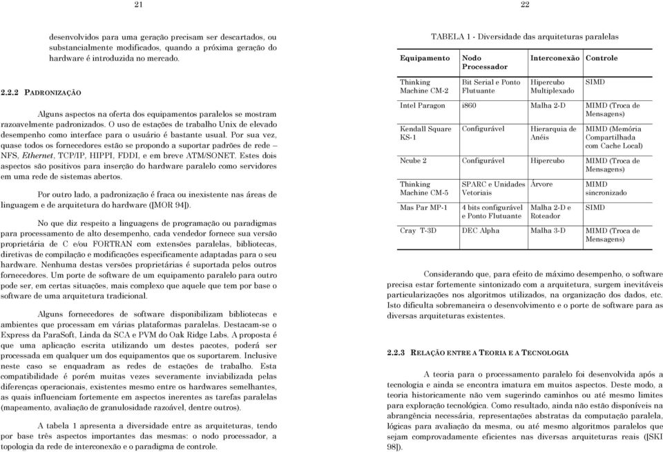 Por sua vez, quase todos os fornecedores estão se propondo a suportar padrões de rede NFS, Ethernet, TCP/IP, HIPPI, FDDI, e em breve ATM/SONET.