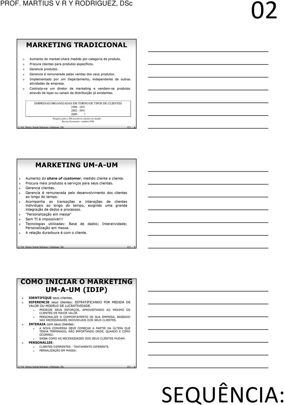 EMPRESAS ORGANIZADAS EM TORNO DE TIPOS DE CLIENTES 1998-18% 20-50% 2009 -? Pesquisa junt a 200 executivs senires n mund Revista Ecnmist - utubr.1998 Prf.