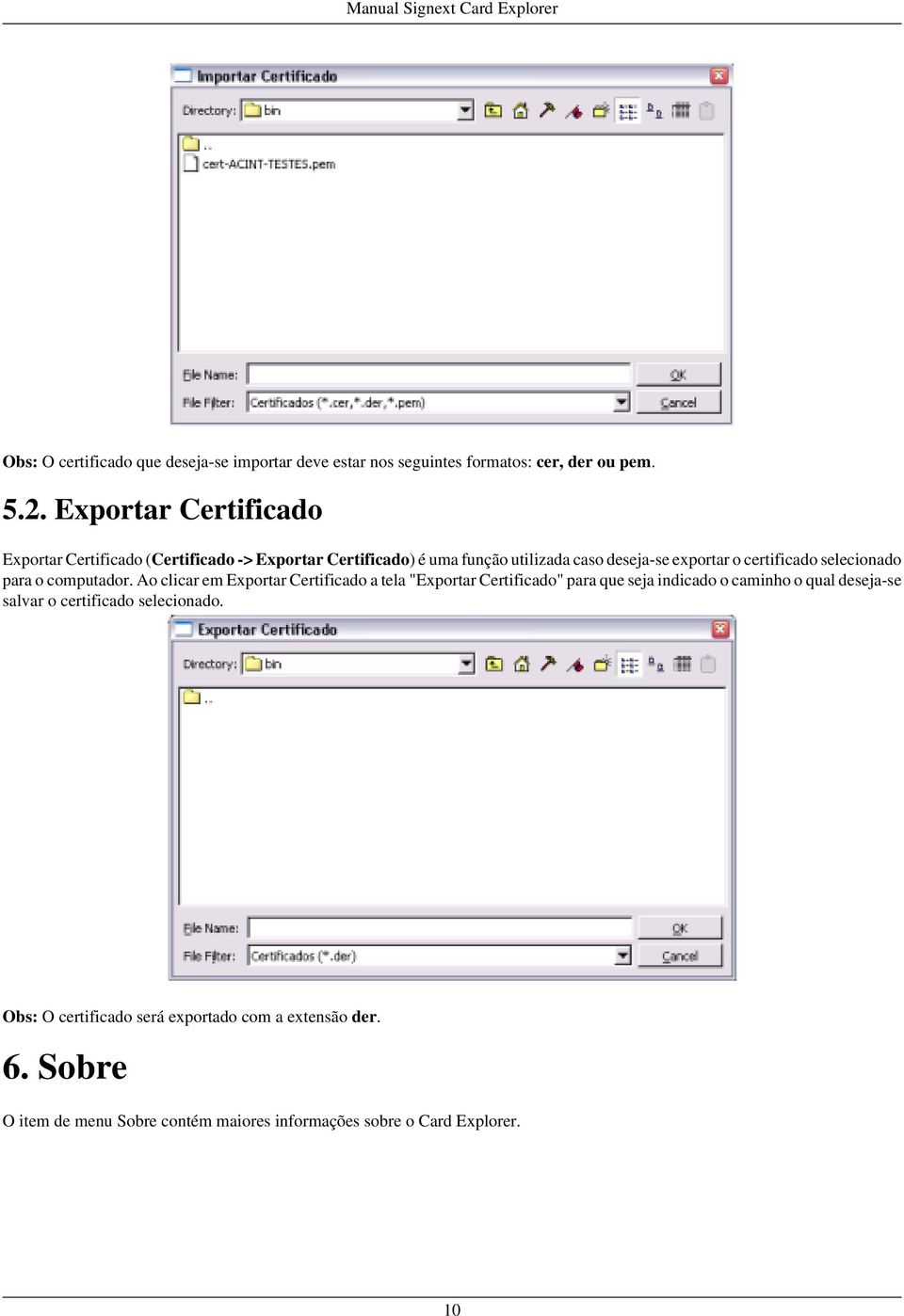certificado selecionado para o computador.