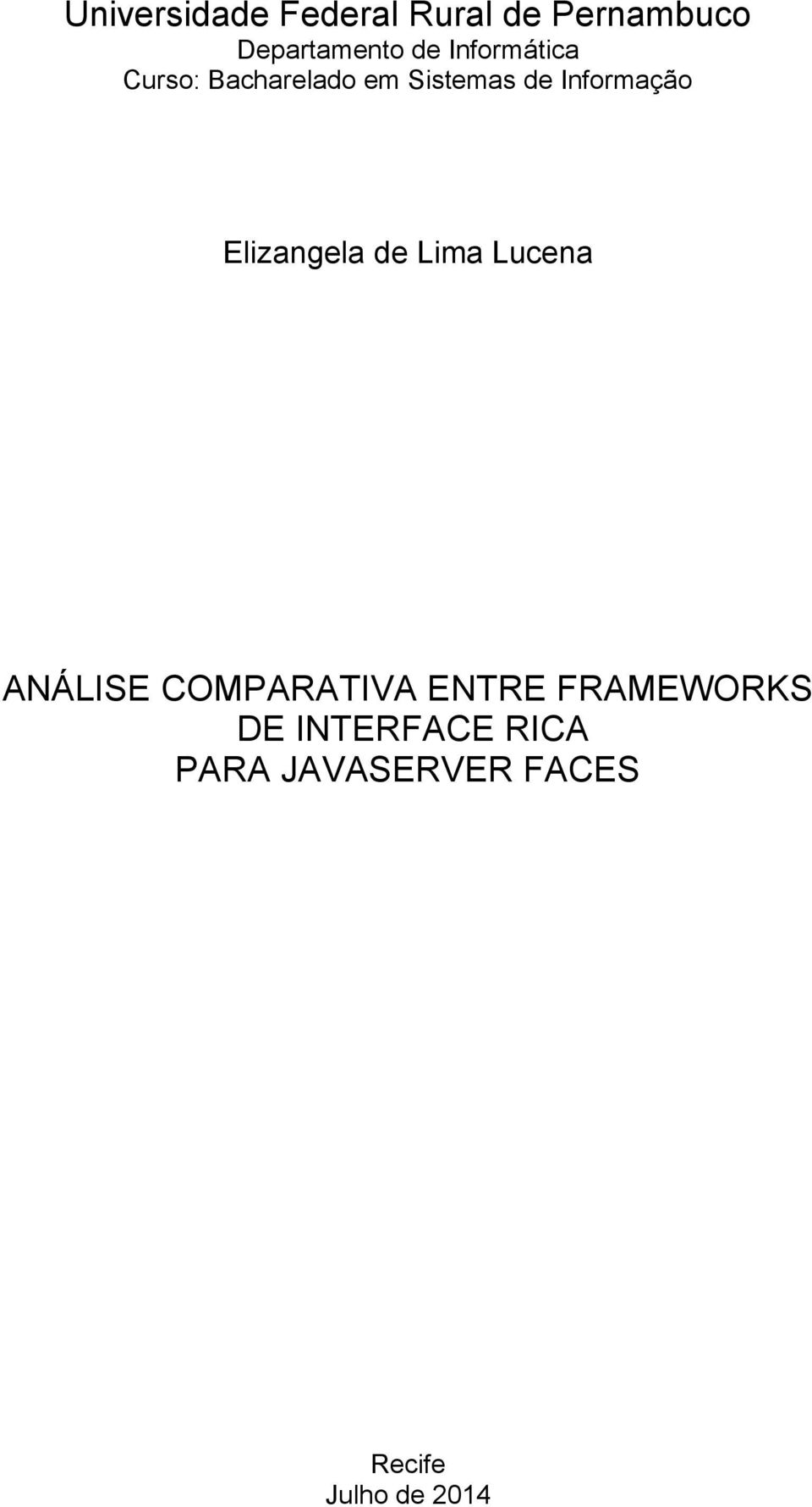 Elizangela de Lima Lucena ANÁLISE COMPARATIVA ENTRE