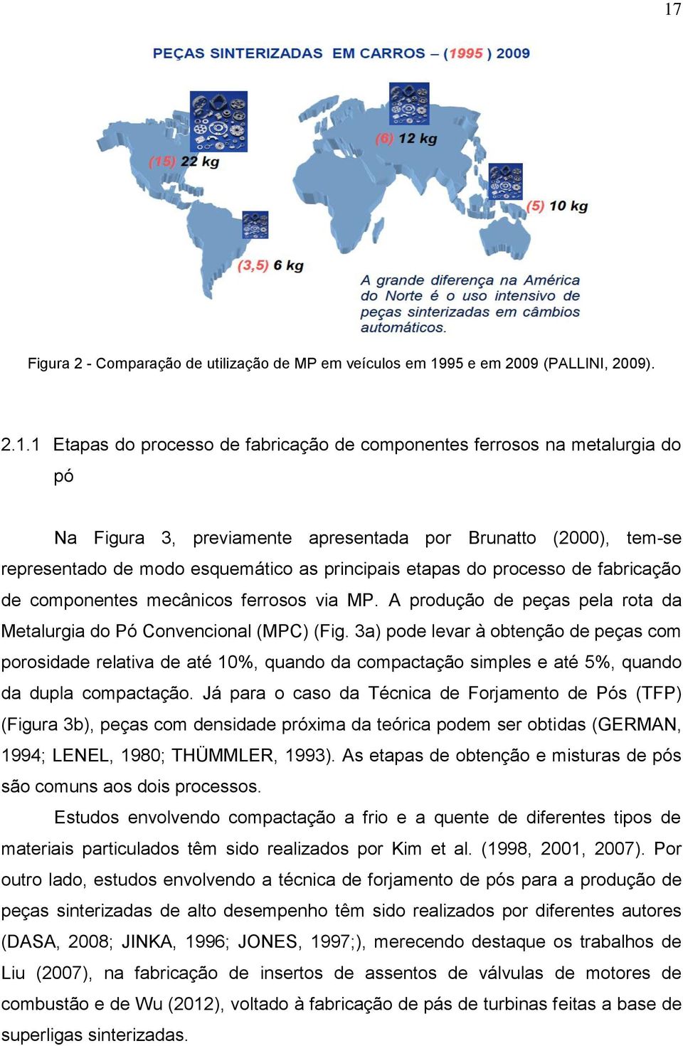 A produção de peças pela rota da Metalurgia do Pó Convencional (MPC) (Fig.