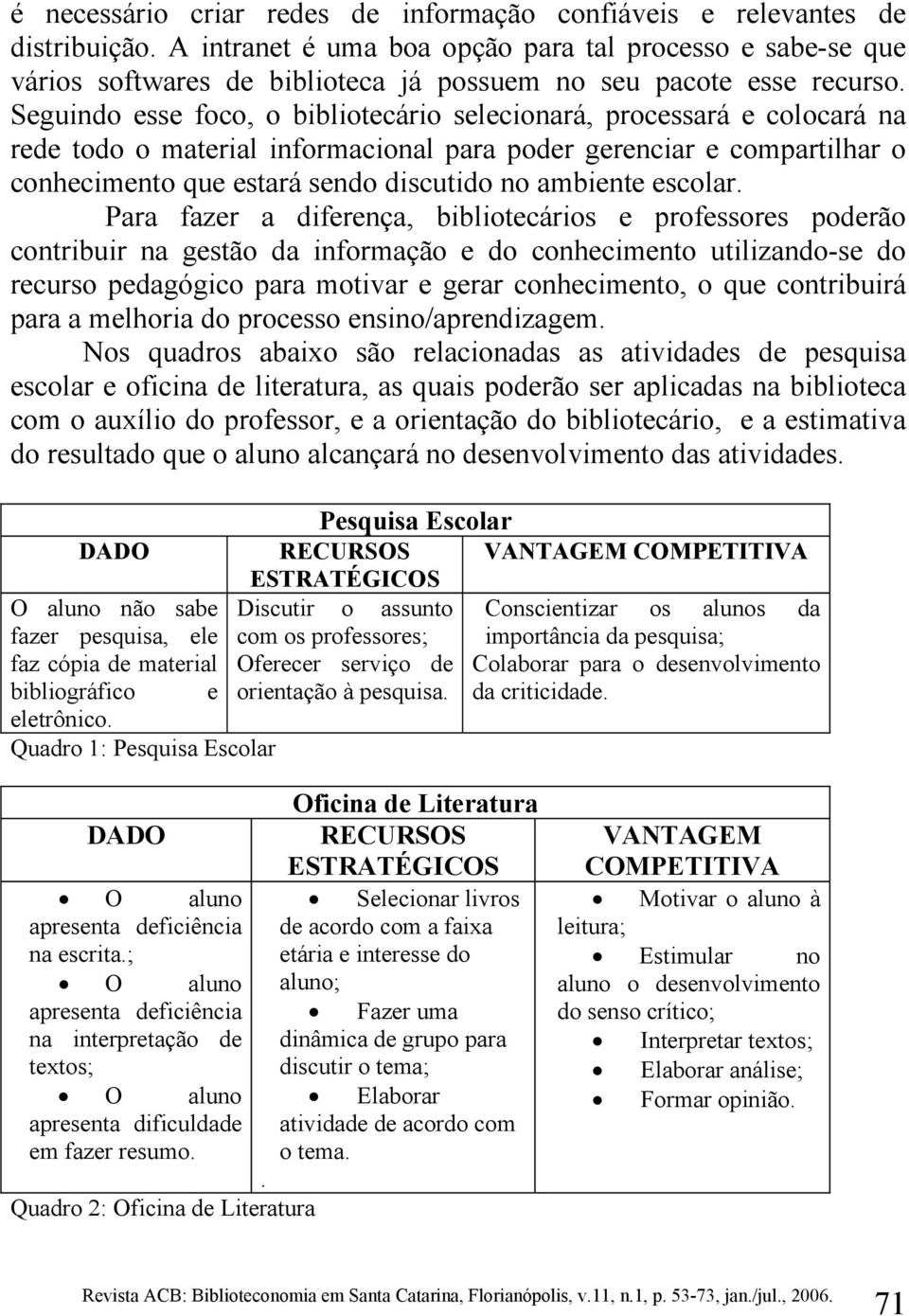 Seguindo esse foco, o bibliotecário selecionará, processará e colocará na rede todo o material informacional para poder gerenciar e compartilhar o conhecimento que estará sendo discutido no ambiente