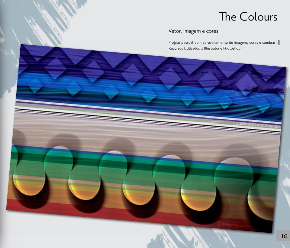 de imagem, cores e sombras.