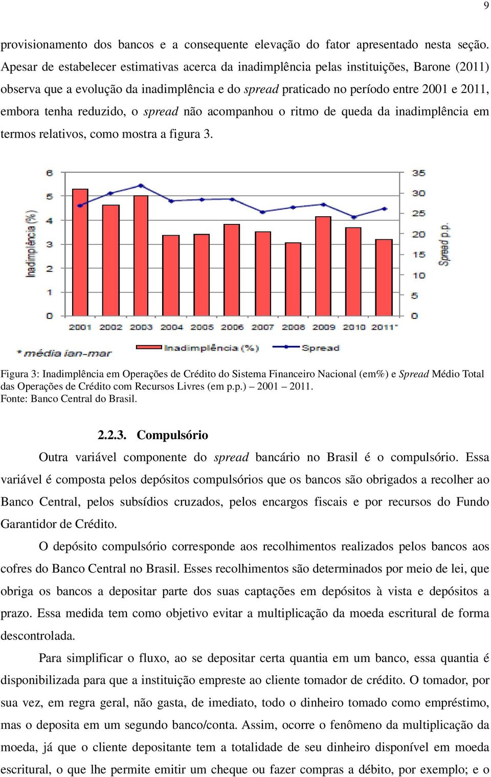 reduzido, o spread não acompanhou o ritmo de queda da inadimplência em termos relativos, como mostra a figura 3.