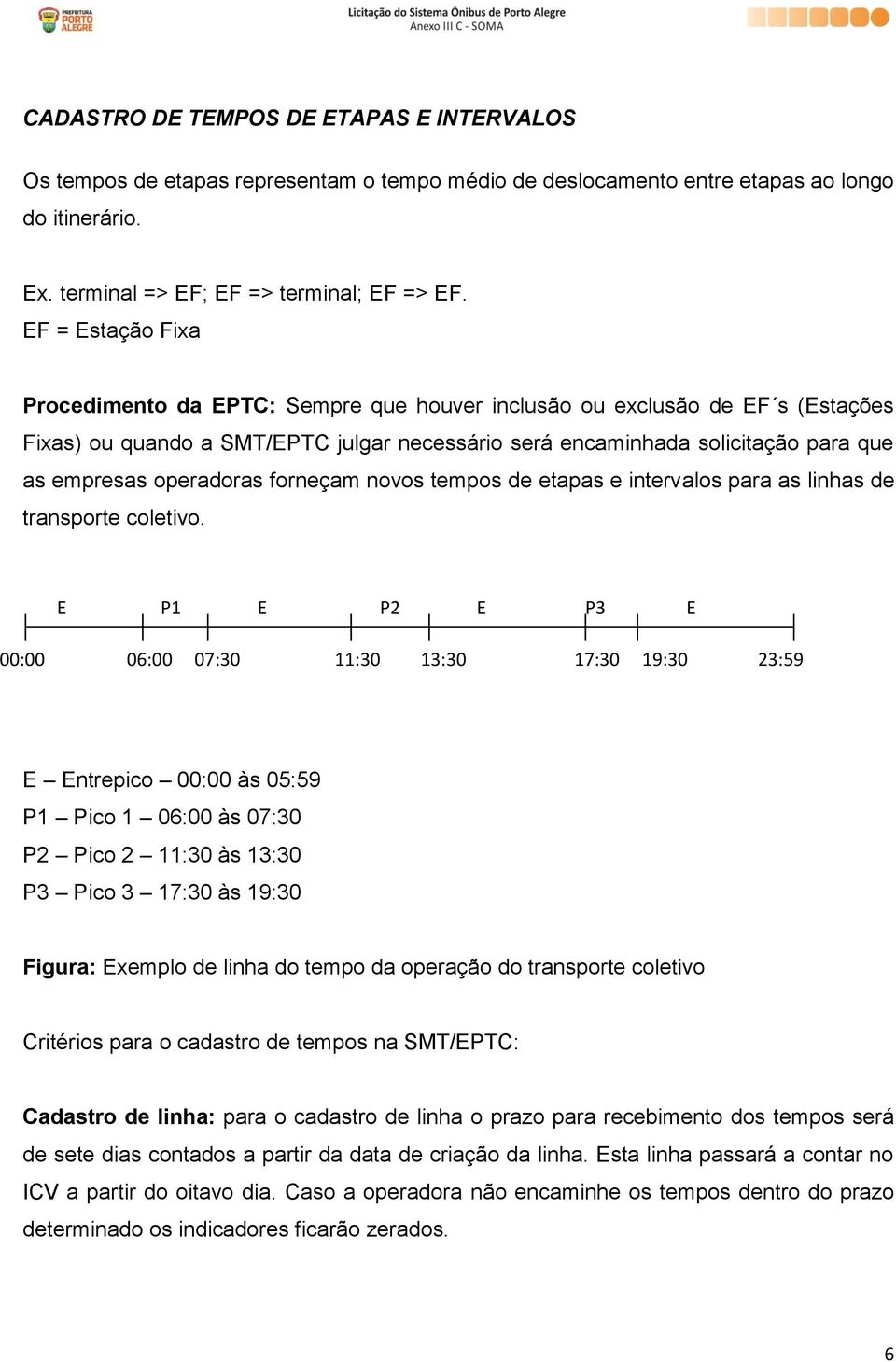 operadoras forneçam novos tempos de etapas e intervalos para as linhas de transporte coletivo.