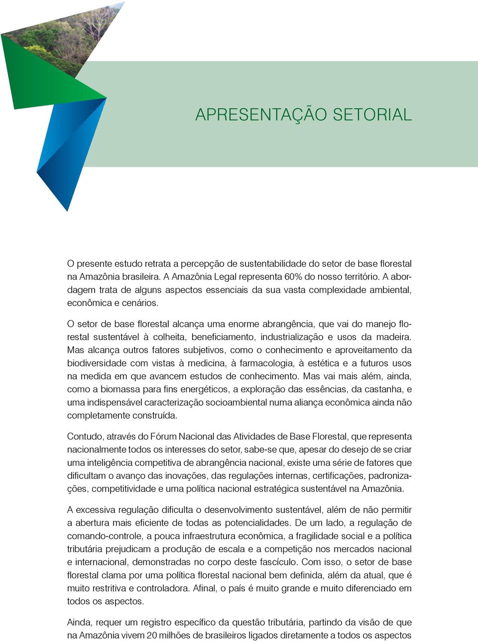 O setor de base florestal alcança uma enorme abrangência, que vai do manejo florestal sustentável à colheita, beneficiamento, industrialização e usos da madeira.