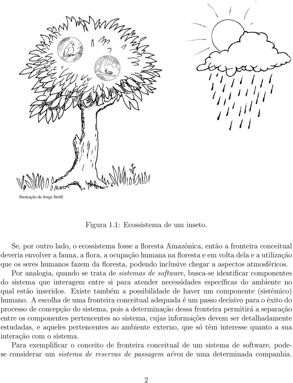 humanos fazem da floresta, podendo inclusive chegar a aspectos atmosféricos.