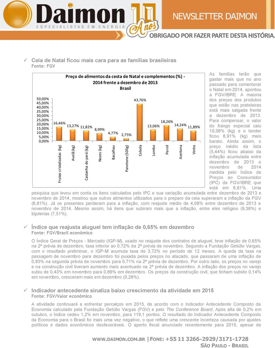 8,99% 4,77% 2,75% 43,76% 18,26% 13,06% 14,24% 11,89% As famílias terã que gastar mais que n an passad para cmemrar Natal em 2014, apntu a FGV/IBRE.