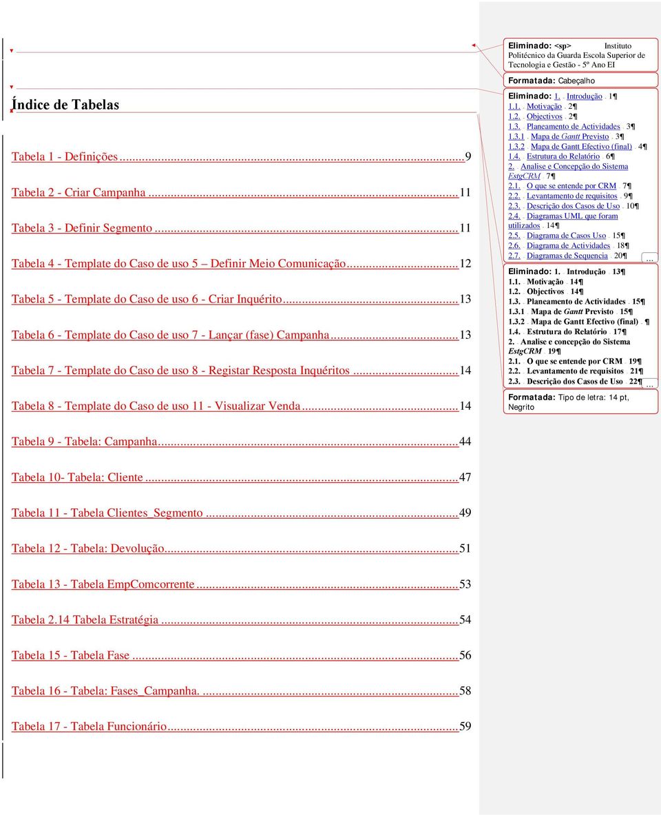 .. 13 Tabela 6 - Template do Caso de uso 7 - Lançar (fase) Campanha... 13 Tabela 7 - Template do Caso de uso 8 - Registar Resposta Inquéritos.